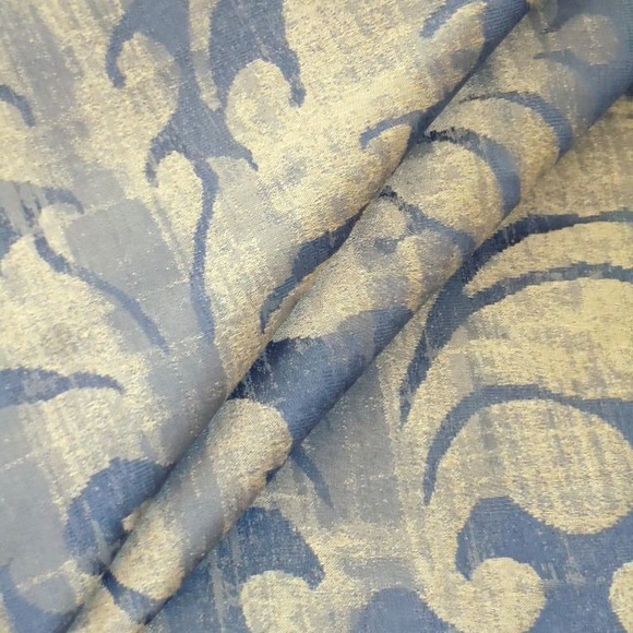 Beacon Hill Laconia Indigo Luxury Damask Fabric - Picture 10 of 12